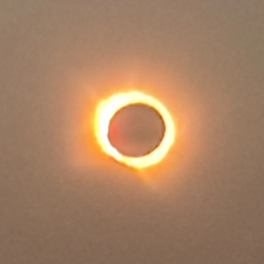 Eclipse solar total del 12 de agosto de 2026 en España, foto en el momento de la totalidad